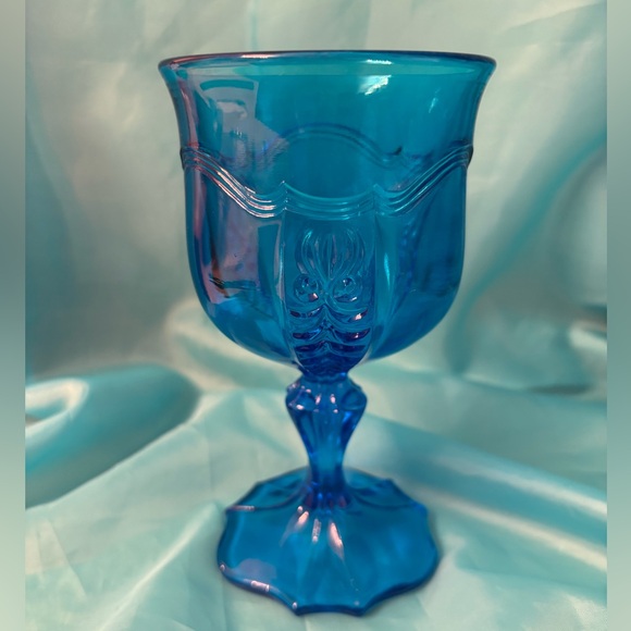 Fenton Other - Fenton Colonial Blue Empress Footed Goblet